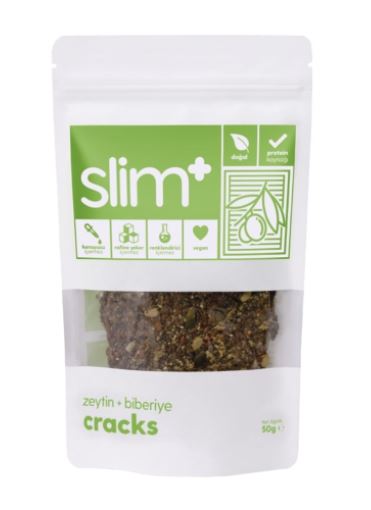 Slim Plus Zeytinli-Biberiyeli Vegan, Glutensiz ve Şeker İlavesiz Tuzlu Atıştırmalık