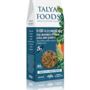 Talya Foods Filizlendirilmiş Yeşil Mercimek-Kinoa-Kale Arpa Şehriye (200 gr)